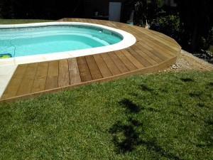 bain de soleil pour piscine en Ipé